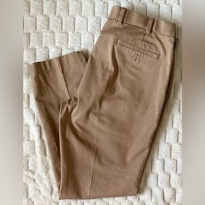 Brooks Brothers Advantage Chino Milano Stretch Pants 37x30 Khaki Flat Front
